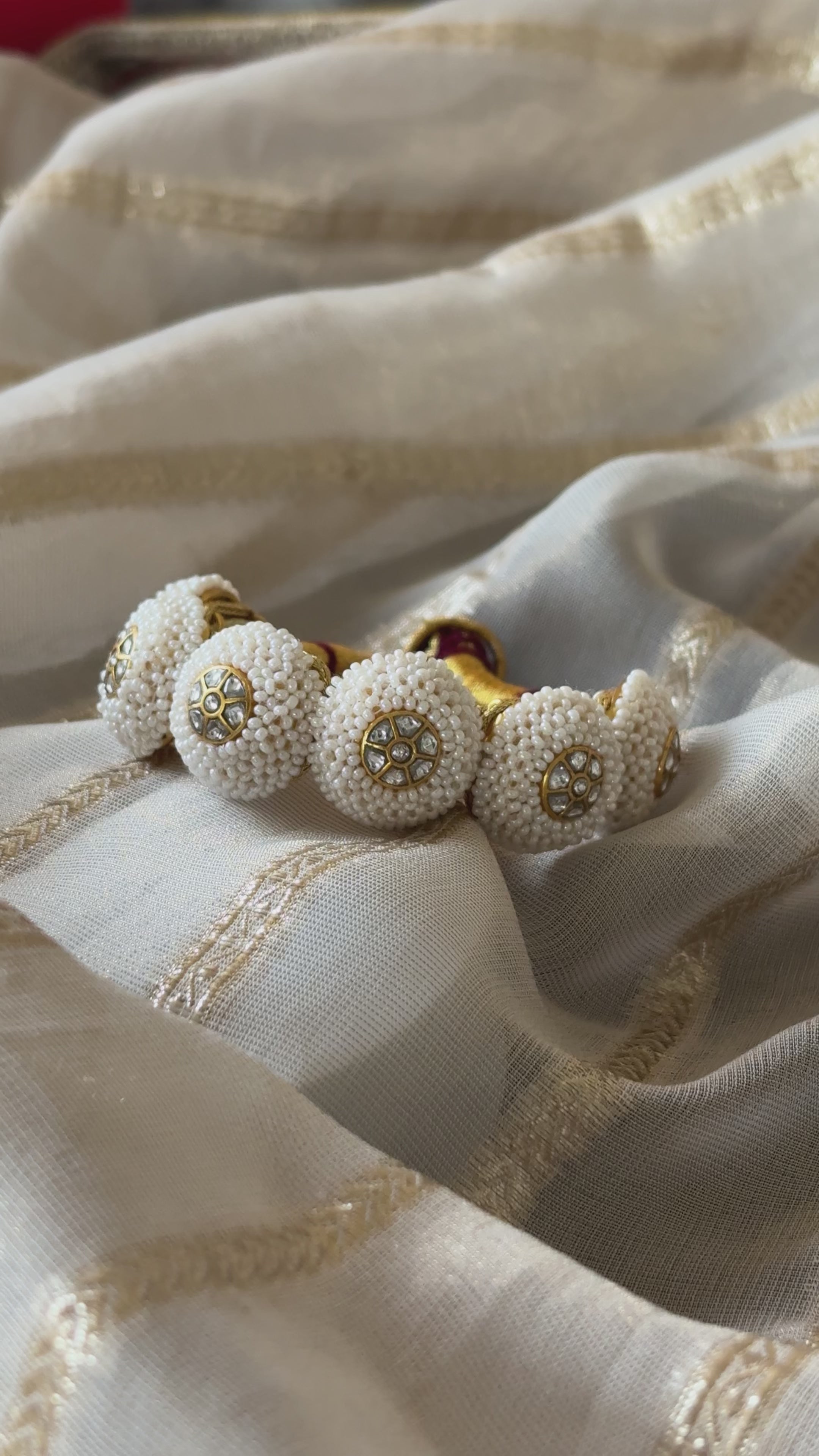 Silver Gajra Pauchi Single Kada